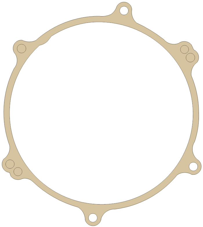 Kawasaki KDX200 Clutch Cover gasket outline