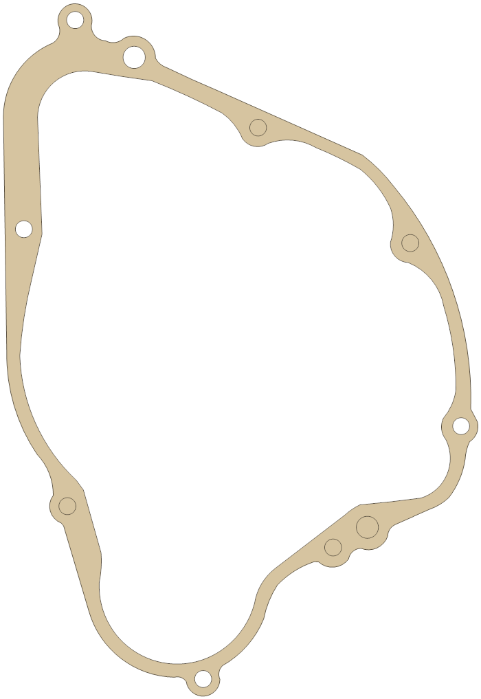 Kawasaki Clutch Cover gasket outline, OEM 11060-1549, A material