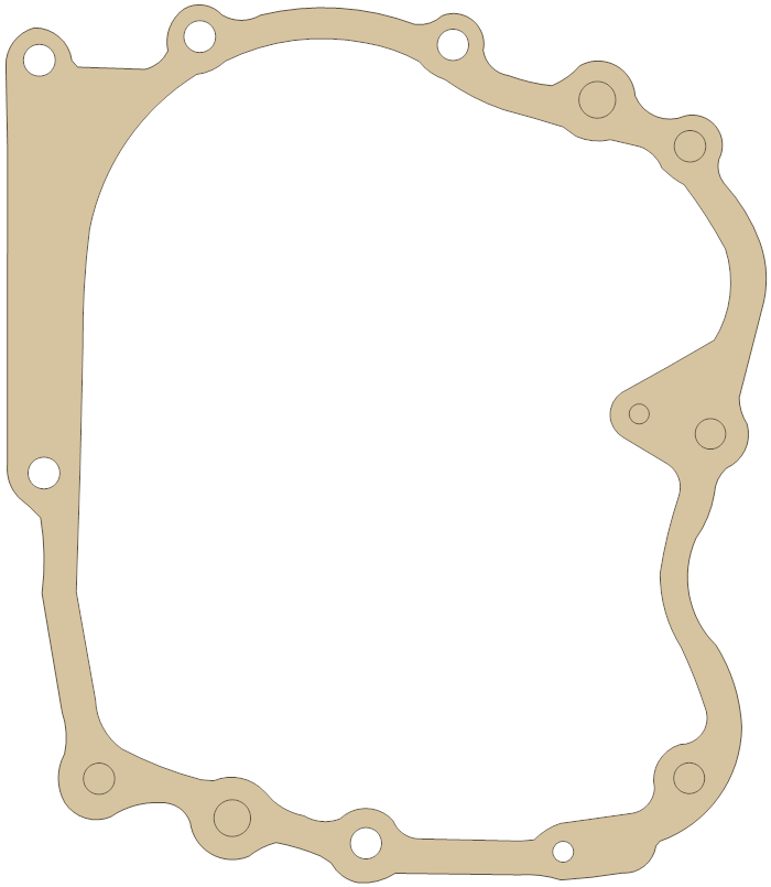 Kawasaki Gear Case gasket outline, OEM 11060-1265, B material