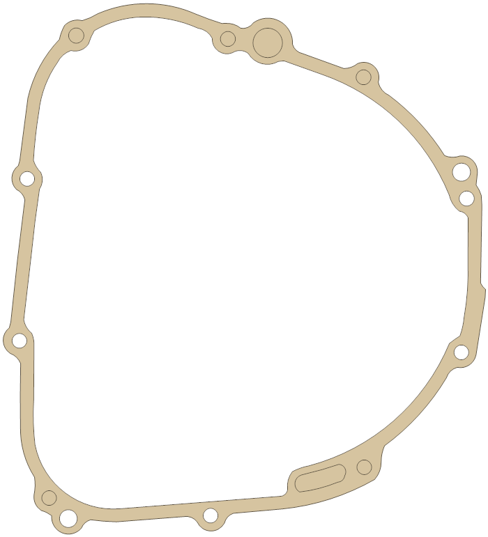 Kawasaki Clutch Cover gasket outline, OEM 11060-1342, A material