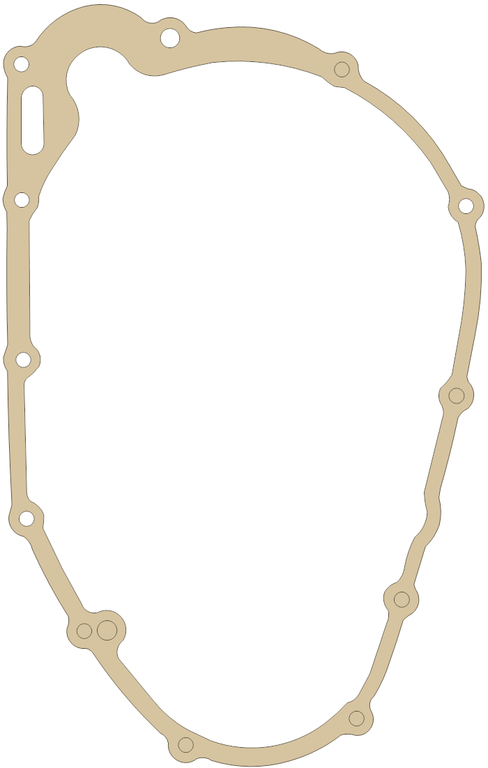 Kawasaki Gasket gasket outline, OEM 11060-1435, A material