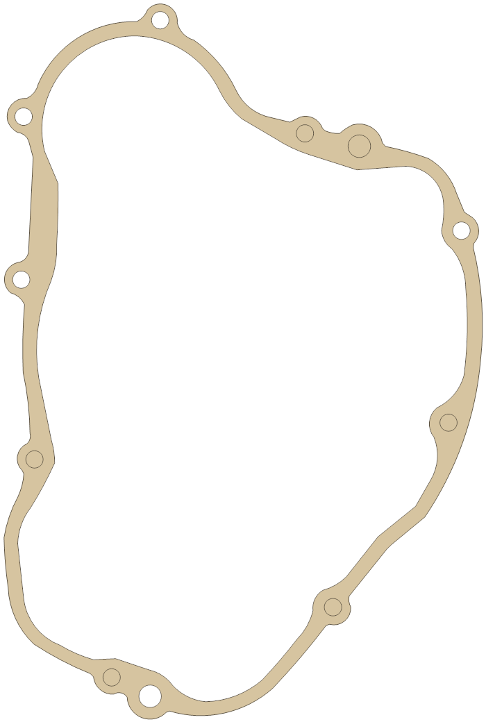 Kawasaki Clutch Cover gasket outline, OEM 11060-1466, A material
