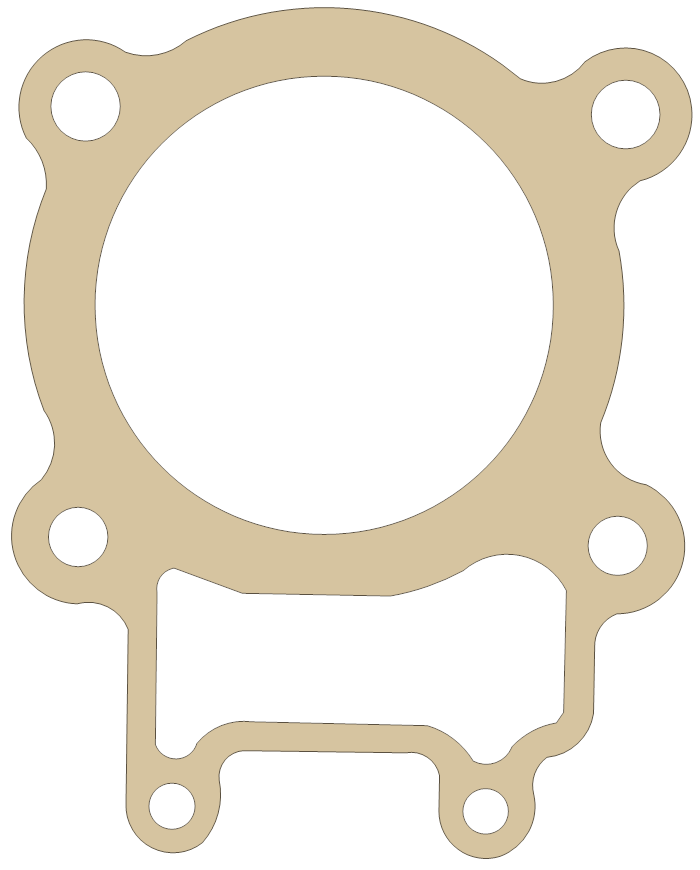 Kawasaki KLT160 Cylinder gasket outline