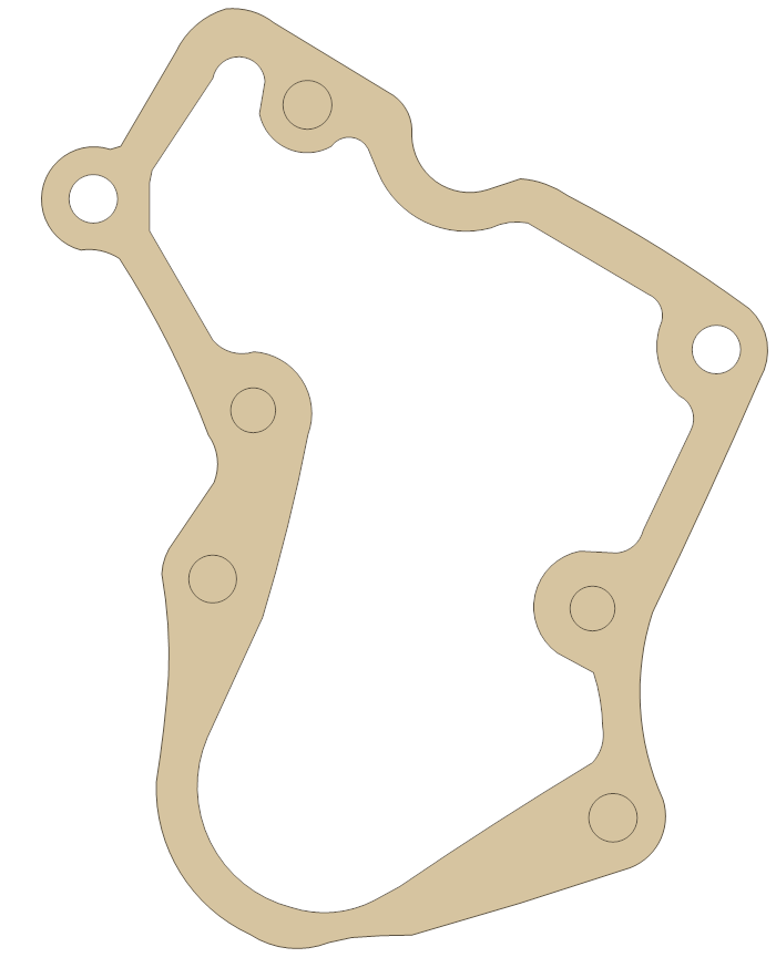 Kawasaki KSF250 Reverse gasket outline