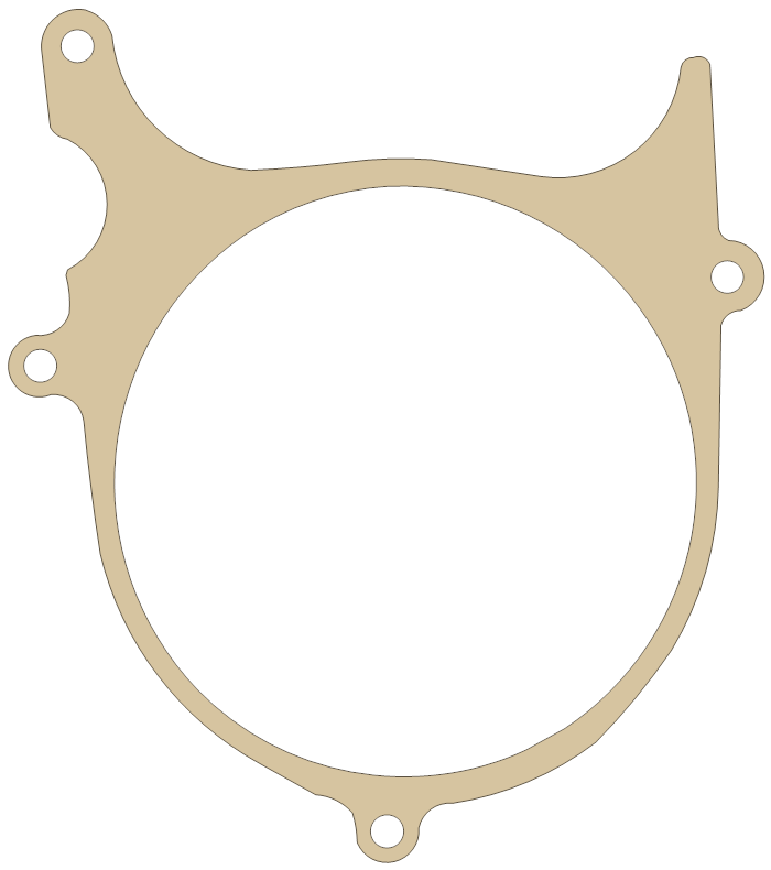 Kawasaki KE125 LH, Engine Cover gasket outline