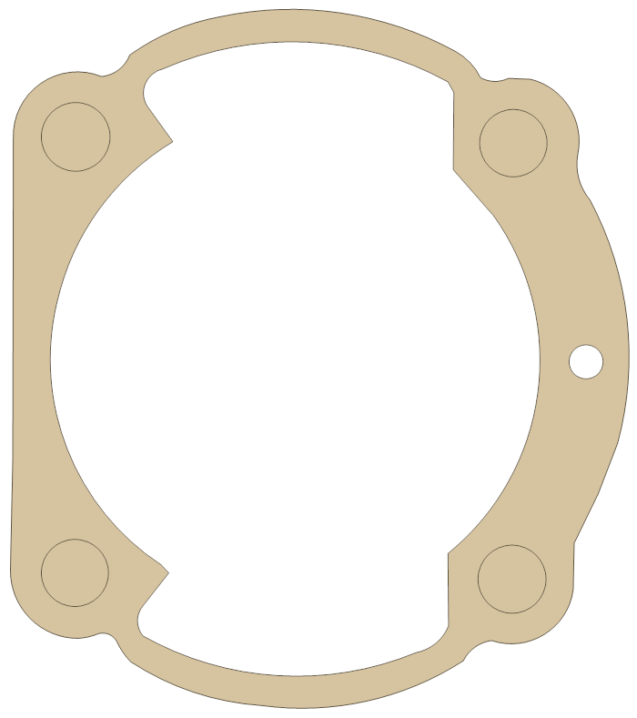 Kawasaki Cylinder Base gasket outline, OEM 11009-028, A material