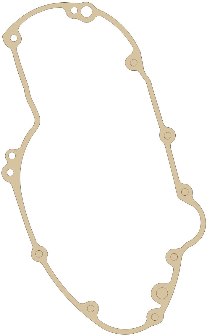 Kawasaki H2 RH, Engine Cover gasket outline