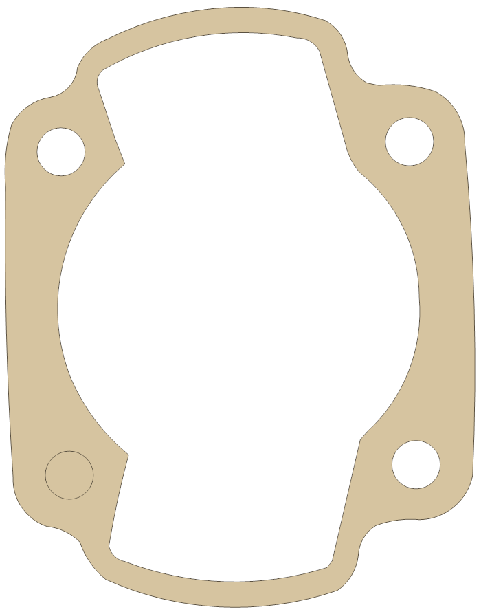 Kawasaki Cylinder Base gasket outline, OEM 11009-029, A material