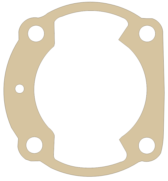 Kawasaki KH250 Cylinder Base gasket outline