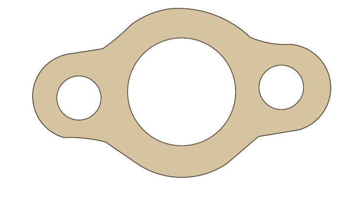 Kawasaki KX250 Elbow gasket outline