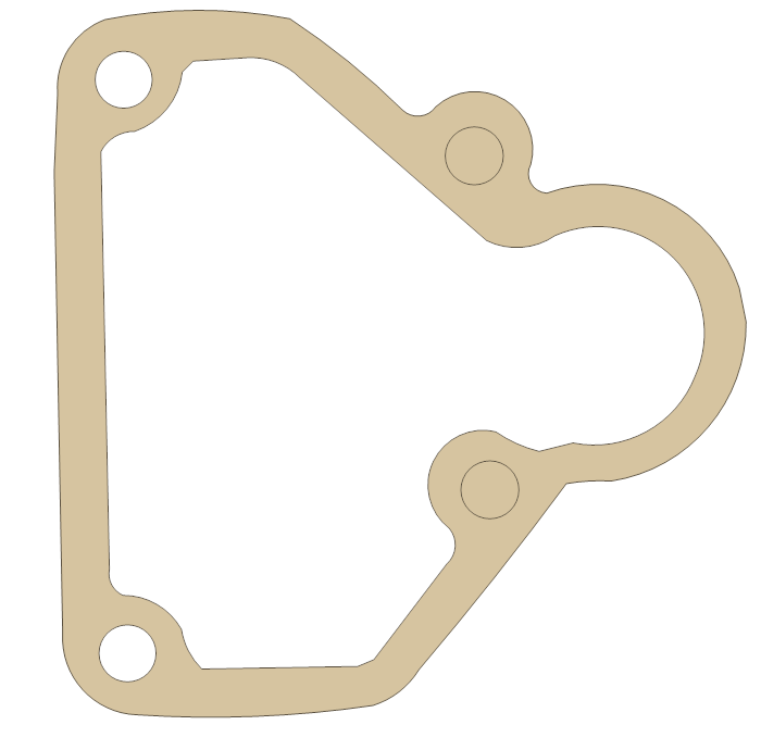Kawasaki Resonator gasket outline, OEM 11060-1290, A material