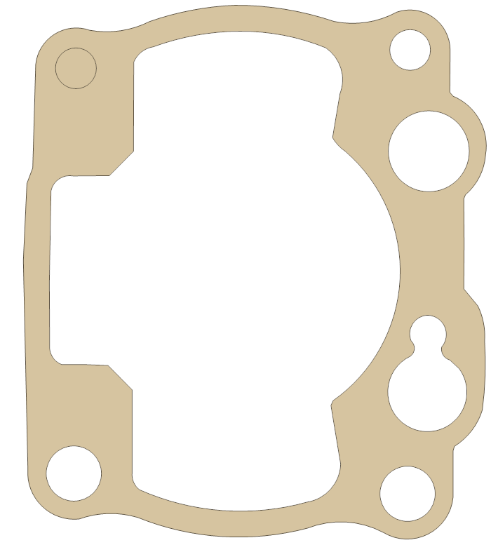Kawasaki Cylinder Base gasket outline, OEM 11060-1493, A material