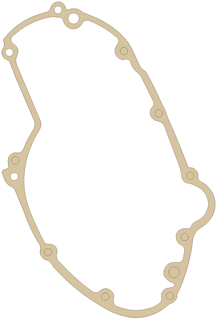 Kawasaki RH, Engine Cover gasket outline, OEM 14046-014, A material