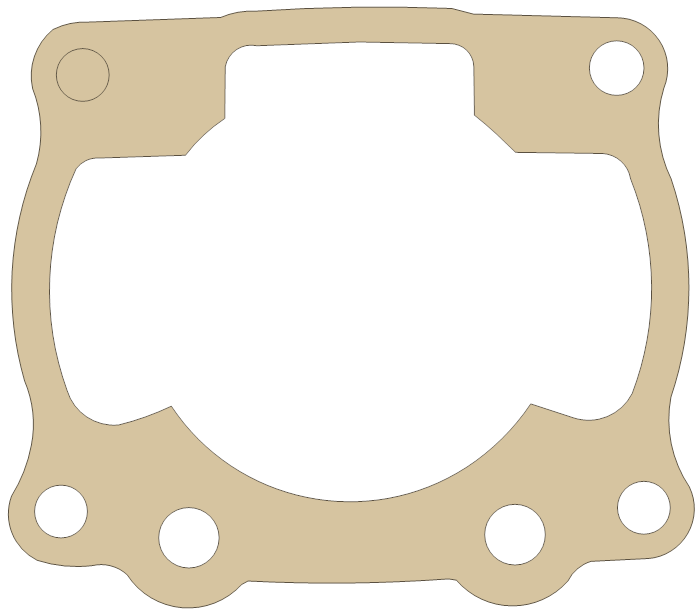 Kawasaki KXF250 Cylinder Base gasket outline