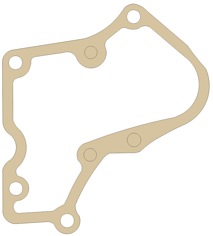 Kawasaki Reverse Cover gasket outline, OEM 11060-1240, A material