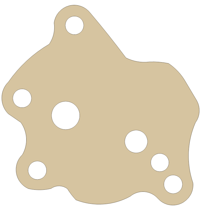 Kawasaki KSF250 Oil Pump gasket outline