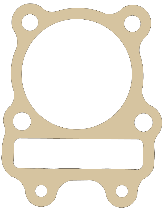 Kawasaki KLT110 Cylinder Base gasket outline