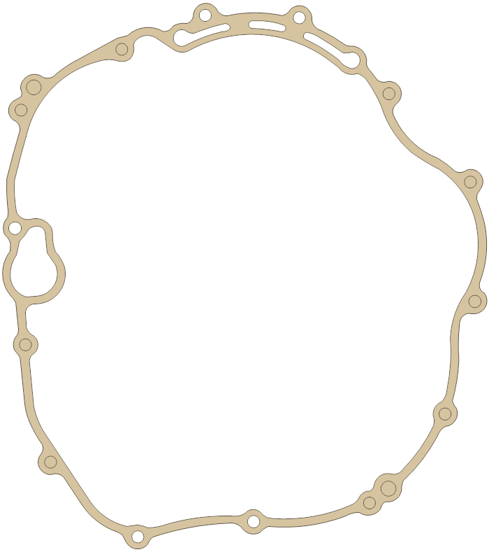 Kawasaki Clutch Cover gasket outline, OEM 11060-1230, A material