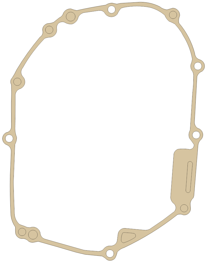 Kawasaki Clutch Cover gasket outline, OEM 11060-1551, A material