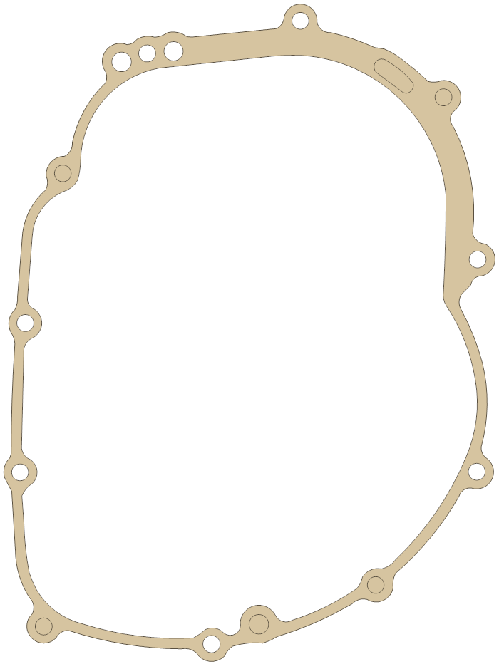 Kawasaki KLT160 Clutch Cover gasket outline