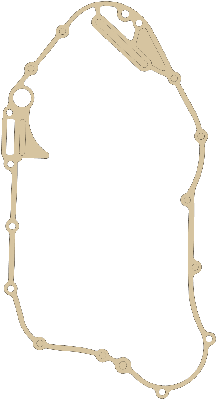 Kawasaki Clutch Cover gasket outline, OEM 11060-1712, A material