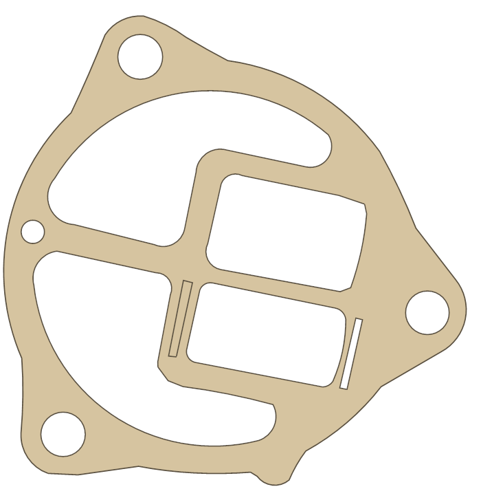 Kawasaki Valve Outer Cover gasket outline, OEM 11060-1367, A material