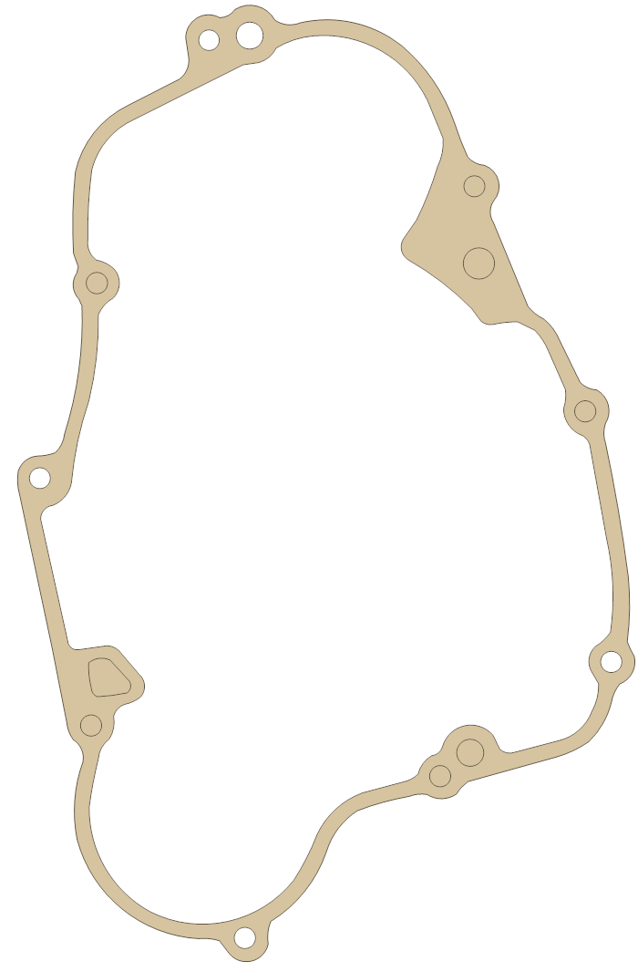 Kawasaki ZR750 Clutch Cover gasket outline