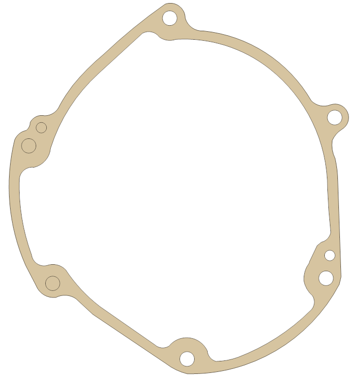 Kawasaki Clutch Cover Out gasket outline, OEM 11060-1191, A material