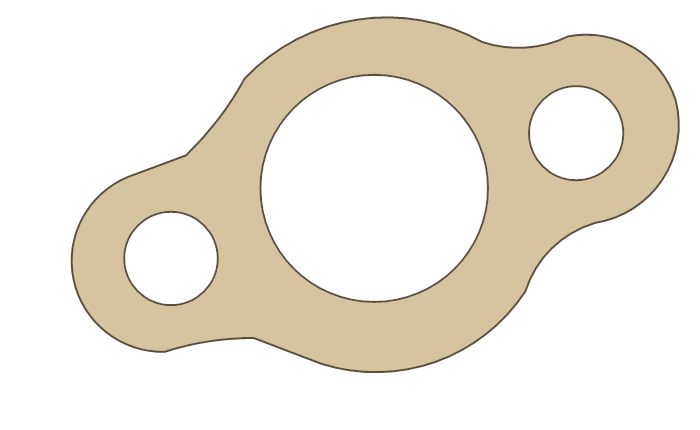 Kawasaki KX250 Elbow gasket outline