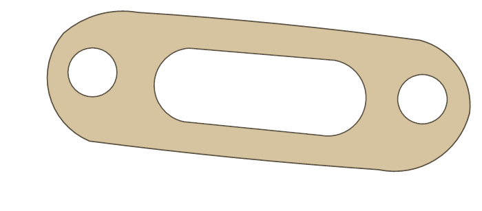 Kawasaki KX250 Elbow gasket outline