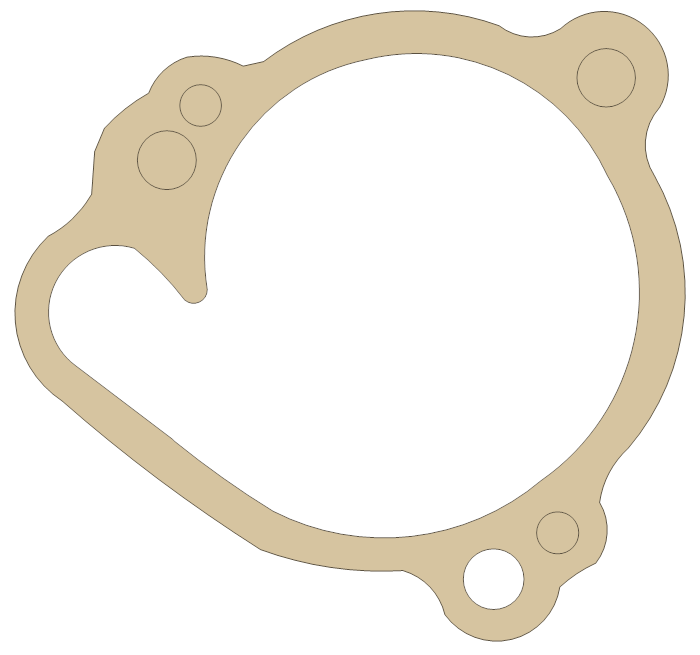 Kawasaki KX100 Pump Cover gasket outline
