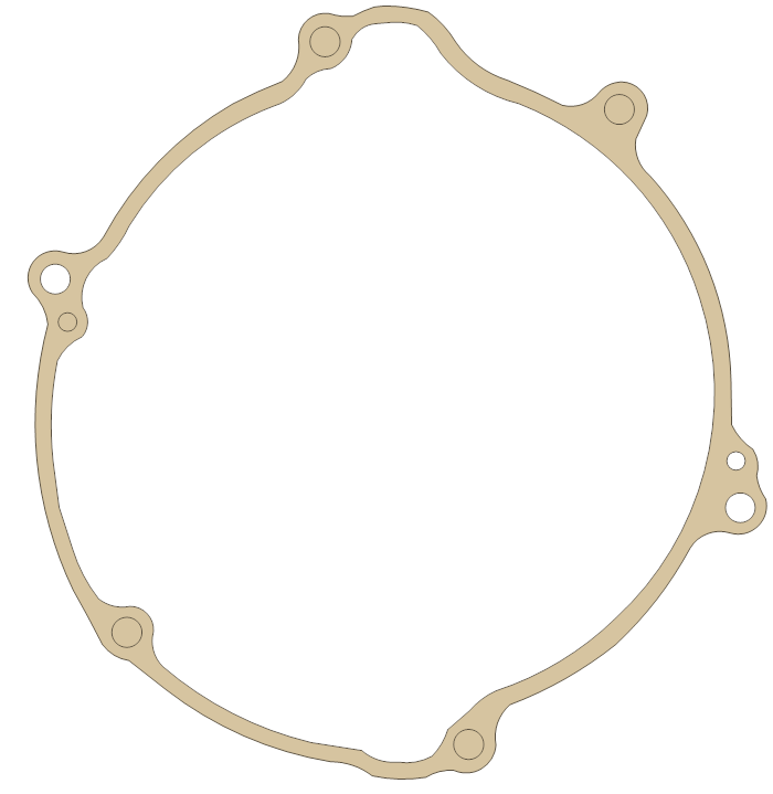 Kawasaki Clutch Cover Out gasket outline, OEM 11060-1351, A material