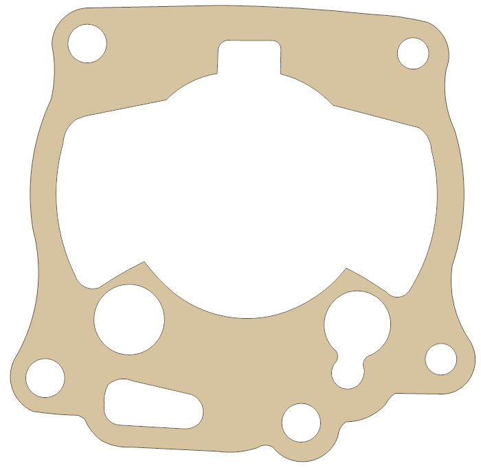 Kawasaki KX125 Cylinder Base gasket outline