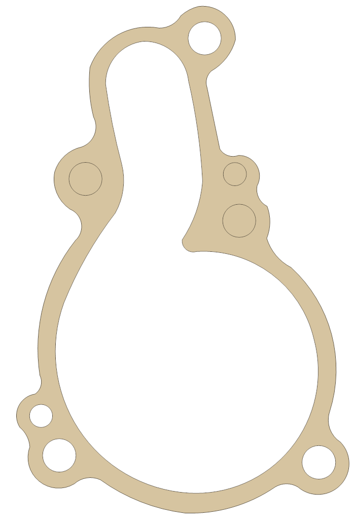 Kawasaki KX125 Pump Cover gasket outline