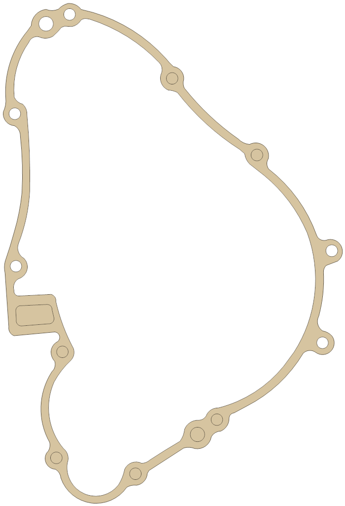 Kawasaki Generator  Cover gasket outline, OEM 11060-1729, A material