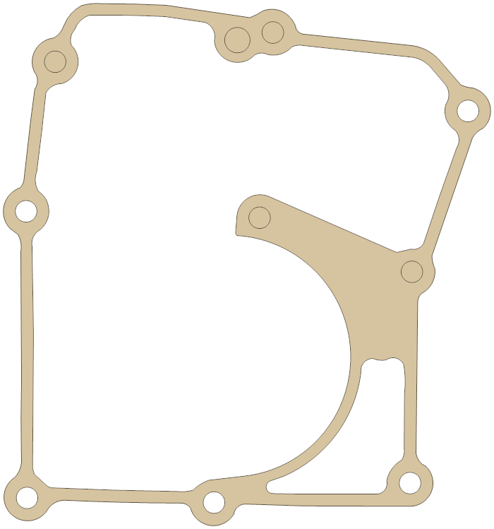 Kawasaki KLF400 Gear Case gasket outline
