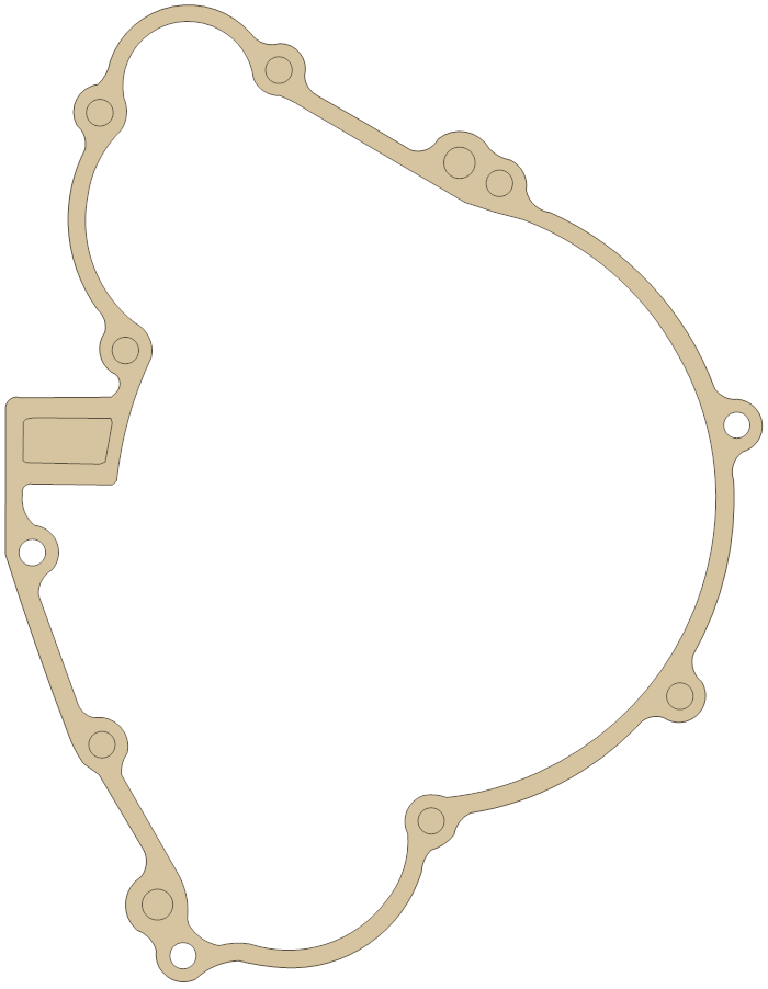 Kawasaki Generator  Cover gasket outline, OEM 11060-1711, A material