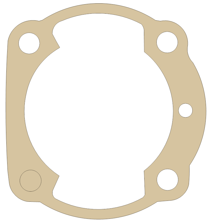Kawasaki Cylinder Base gasket outline, OEM 11009-036, A material