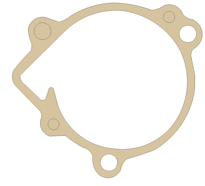 Kawasaki KSF250 Pump Cover gasket outline