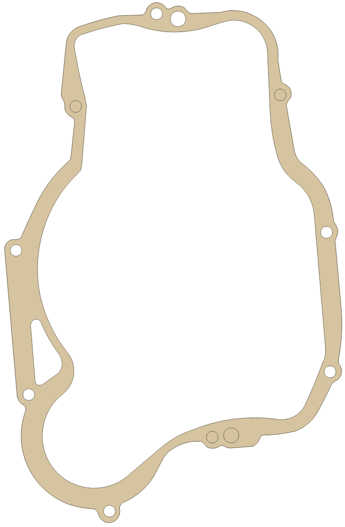 Kawasaki Clutch Cover In gasket outline, OEM 11060-1185, A material