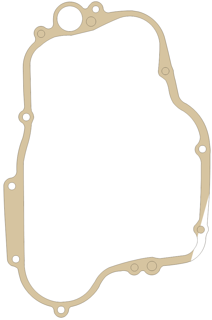 Kawasaki KX125 Clutch Cover gasket outline