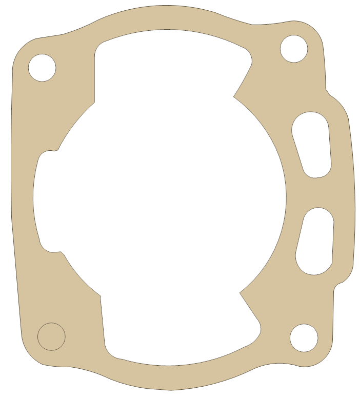 Kawasaki Cylinder Base gasket outline, OEM 11060-1824, A material