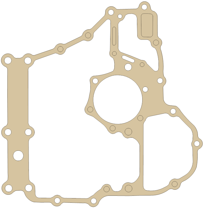 Kawasaki KLF300C Gear Case gasket outline