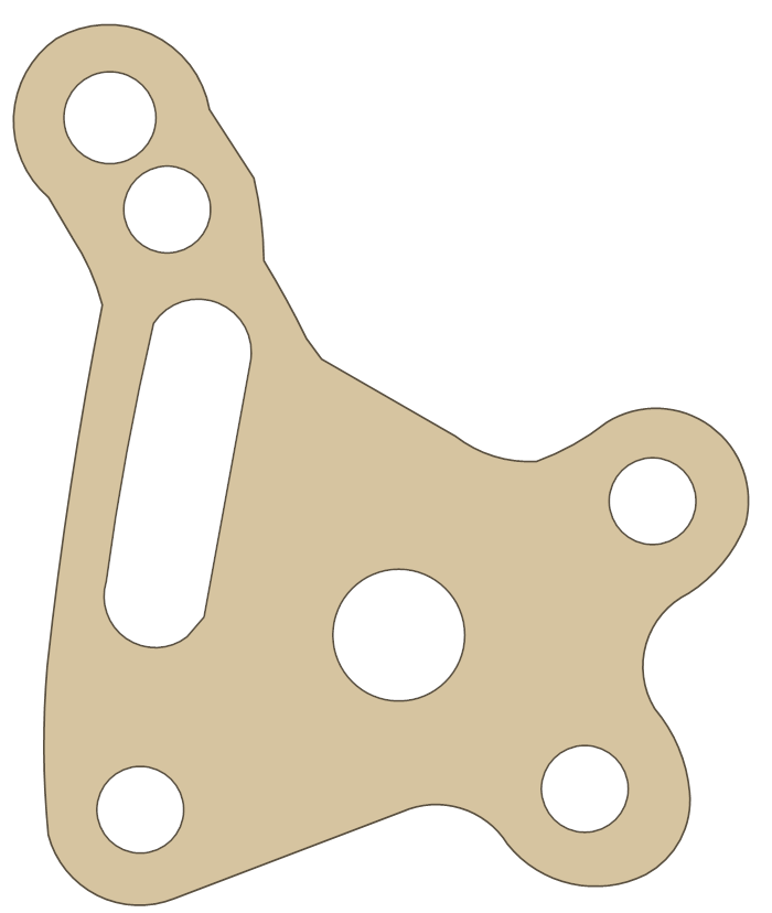 Kawasaki KLF300C Oil Pump gasket outline