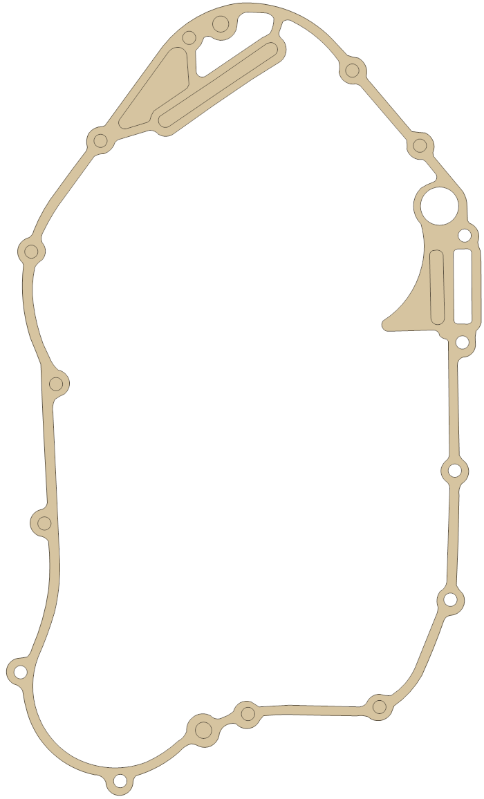 Kawasaki KLF400B Clutch Cover gasket outline