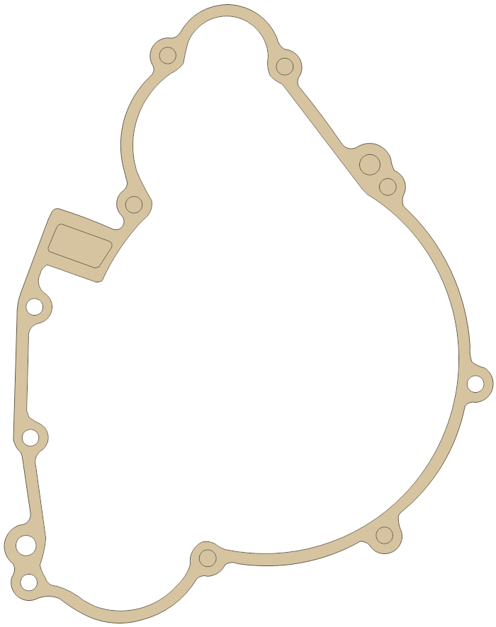 Kawasaki Generator gasket outline, OEM 11060-1208, A material