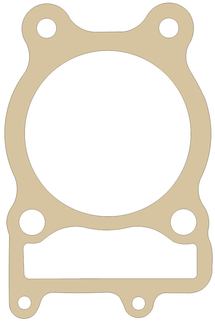 Kawasaki KLF400B Cylinder Base gasket outline