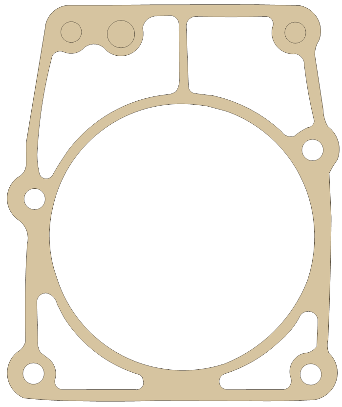Kawasaki KVF400A Gear Case gasket outline