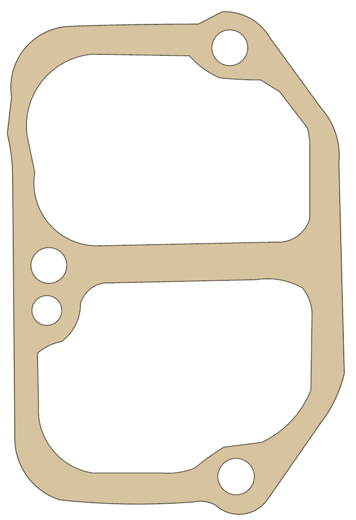 Kawasaki KDX200 Resonator Cover gasket outline