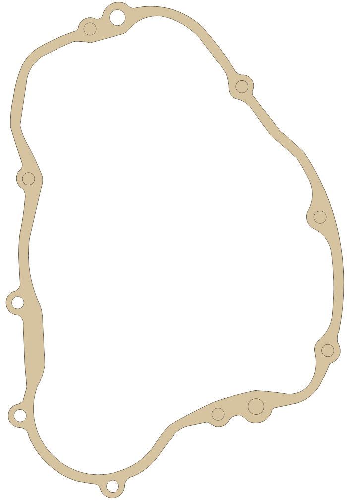 Kawasaki KDX200 Clutch Cover gasket outline